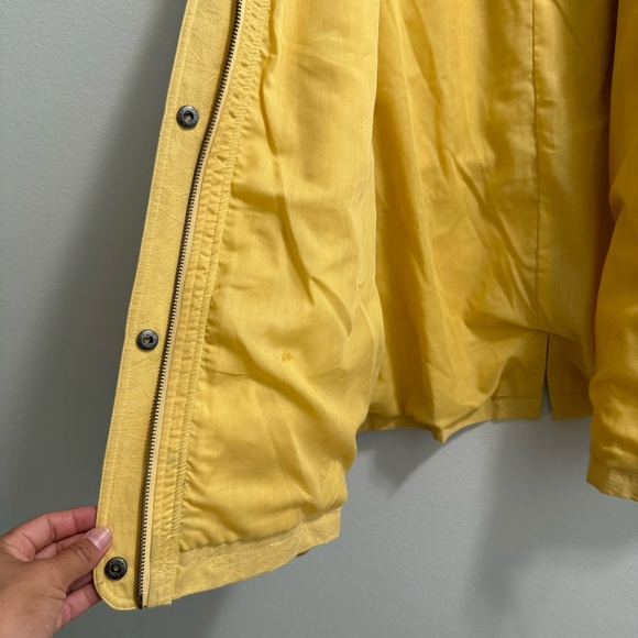 APIECE APART 100% Cotton Long Safari Jacket Buttery Yellow Size Large - Picture 12 of 15
